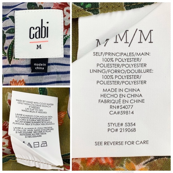Cabi Penelope Top #5354, Floral and Striped Print Sleeveless Layered Top, Medium - Picture 17 of 17